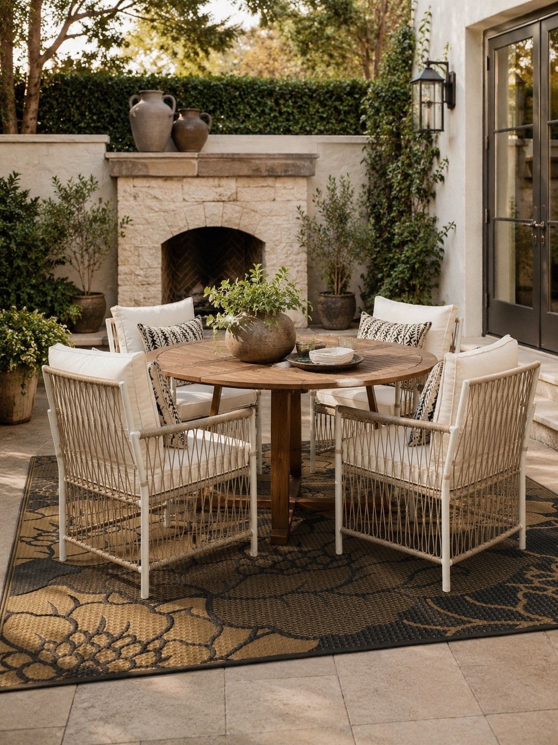 Patio Dining Goals ✨

This beautiful outdoor dining set creates the perfect space for slow mornings, family dinners, and effortless entertaining. The warm wood tabletop, woven rope detailing, and cozy cushioned chairs blend timeless style with everyday comfort. Paired with a statement outdoor rug and a stunning stone fireplace backdrop, this setup feels like a luxury retreat right in your own backyard.

If you’re looking to elevate your outdoor living space, this patio dining collection offers the perfect balance of function, comfort, and designer-inspired charm for hosting all season long.

Follow @farmtotablecreations on Instagram for more cozy home finds and trending decor.

#LTKHome #PatioDecor #OutdoorDining #BackyardInspiration #OutdoorLiving #PatioFurniture #OutdoorEntertaining #BackyardGoals #OutdoorStyle #AlFrescoDining #HomeDecorFinds #PatioSeason #BackyardMakeover #CozyOutdoorSpaces #OutdoorDesign #GardenInspiration #OutdoorFurnitureFinds #SummerHosting #FarmToTableCreations #LTKOutdoorLiving

#LTKSaleAlert #LTKHome