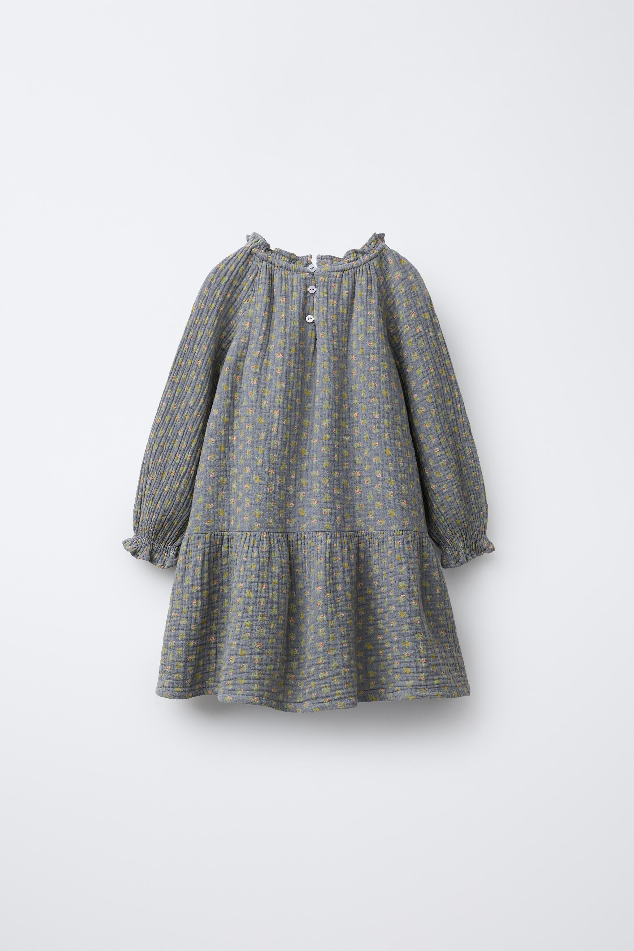 COTTON GAUZE FLORAL DRESS | Zara US