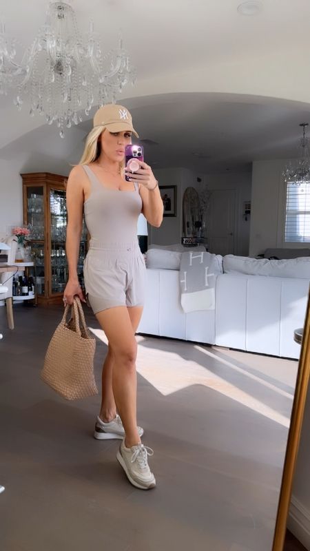 The cutest one piece short outfit great for workouts, pickle ball, tennis, running errands or for a fun vacay! 

#Abercrombie is having 25% Off All Shorts + 15% Off Almost Everything Else | Free Shipping On Orders Over $99! Through May 12th only! 

I am wearing a size small and am 5’6 because it is a body suit it is a little harder to get into so if you don’t want it too tight then I would say size up. But if you like it tighter then get your regular size 

#LTKFindsUnder100 #LTKFitness #LTKVideo