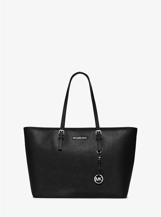 Jet Set Travel Medium Saffiano Leather Top-Zip Tote | Michael Kors US