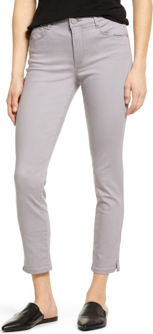 Wit & Wisdom 'Ab'Solution High Waist Ankle Skinny Pants Grey Jeans Grey Pants Summer Outfits | Nordstrom