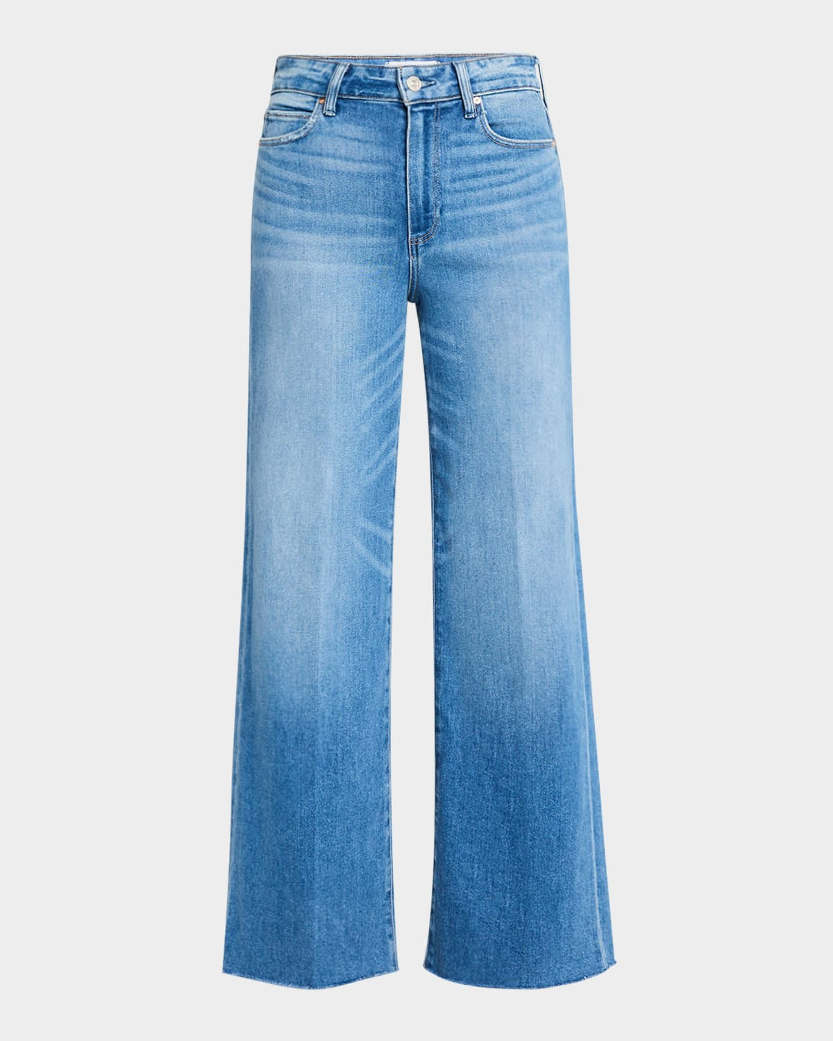 Anessa Wide-Leg Raw Hem Jeans | Neiman Marcus