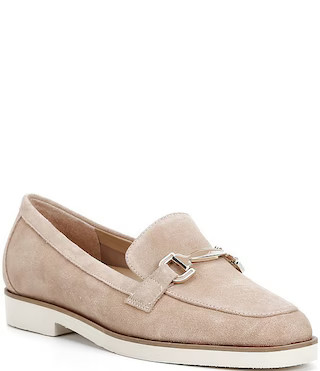 Grant Suede Bit Buckle Loafers | Dillard's
