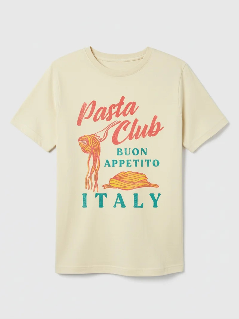 Pasta Club Women's Graphic Everyday Tee with Short Sleeves, Sizes XXS-XXL | Walmart (US)