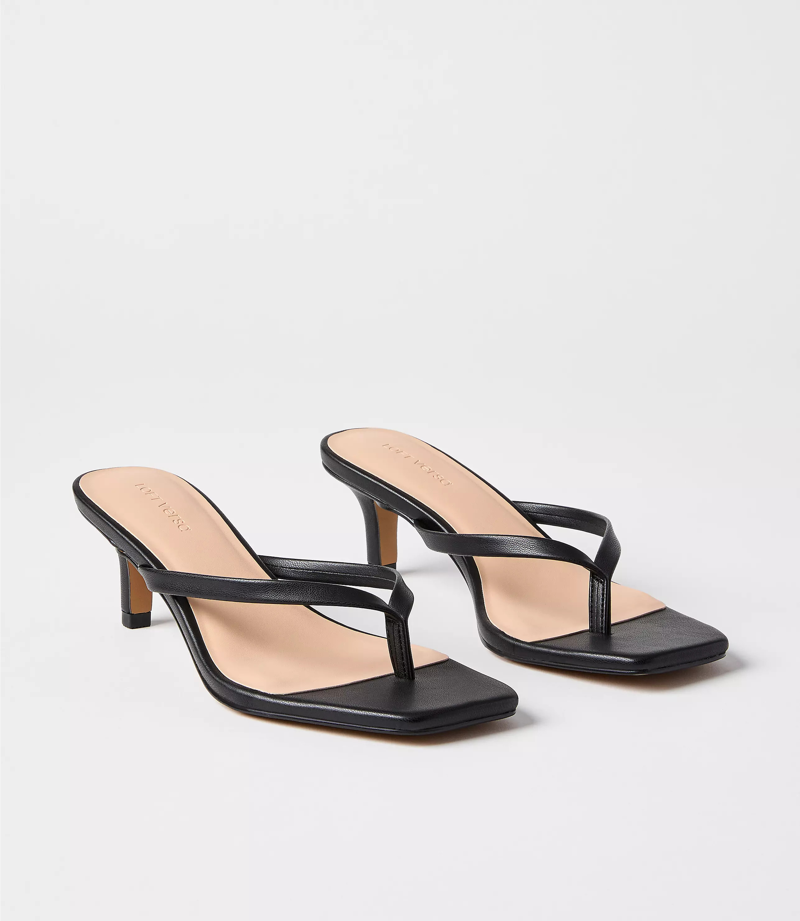 LOFT Versa Kitten Heel Thong Sandals | LOFT