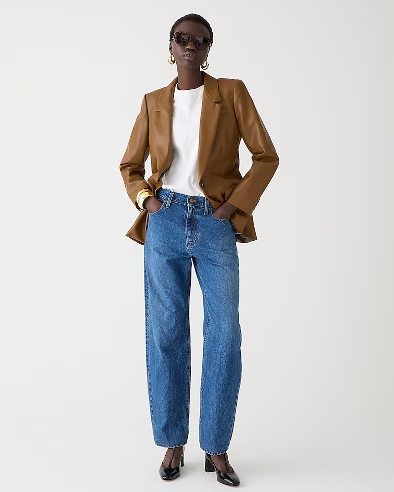 Willa blazer in faux leather | J. Crew US