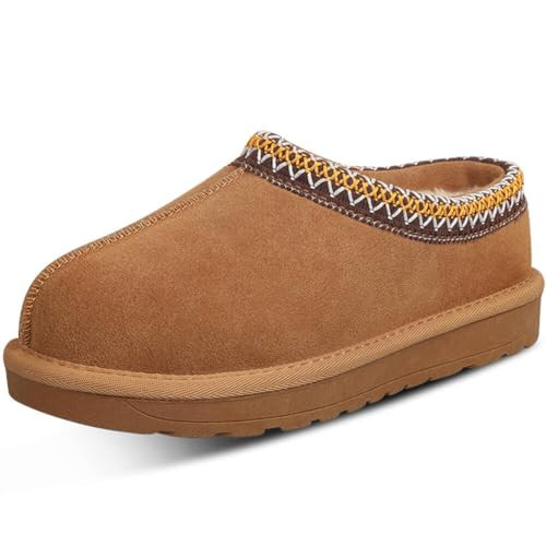 metricfalcon Women's Slippers Platform Mini Boots For Women Suede Leather Indoor/Outdoor Anti-Slip Slipper Comfy Fur Fleece Lined Sneakers Short Ankle Boot | Amazon (US)