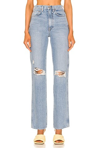 Sara Super High Rise Slim Straight Jeans | FWRD 