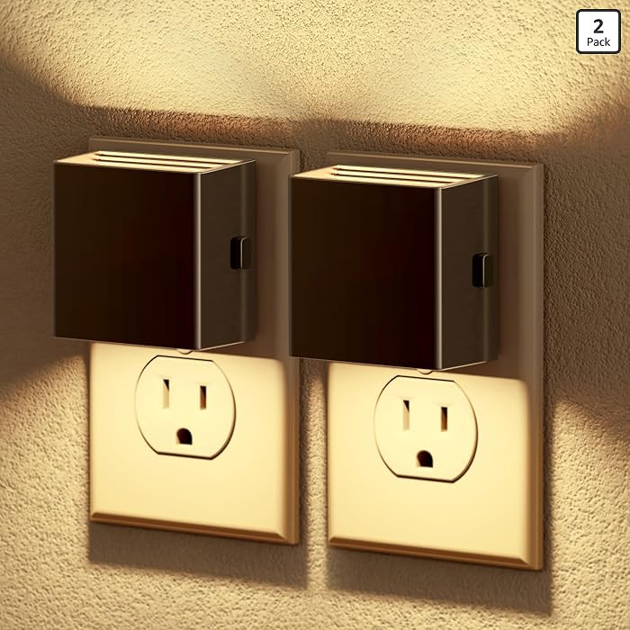 JandCase Night Light,Automatic Night Lights Plug into Wall,Dusk to Dawn,2 Pack Soft White 3000K B... | Amazon (US)