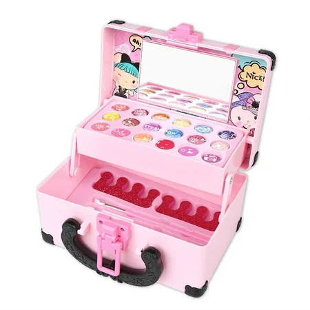 SELERS Kids Makeup Kit for Girl Toys 35 PCS for Girls Real Washable Makeup Princess Gift for Girls Age 4 5 6 7 8 9 Birthday | Walmart (US)
