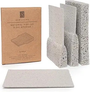 Eco Sponge | Pop Up Plastic Free Sponge | 4 or 8 pk | Large Size 14x10x2cm | Pop Up Plastic Free ... | Amazon (US)