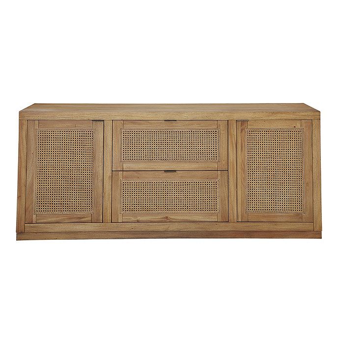 Grove Console with Drawers Doors and Shelves Rattan | Ballard Designs, Inc.