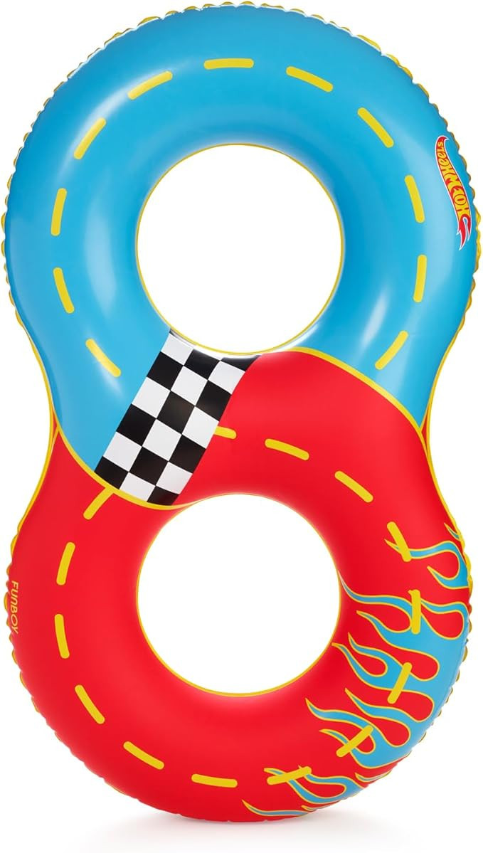 Hot Wheels & FUNBOY Racetrack Double Tube Float for Kids - 2 Person 60'' Large Size | Amazon (US)