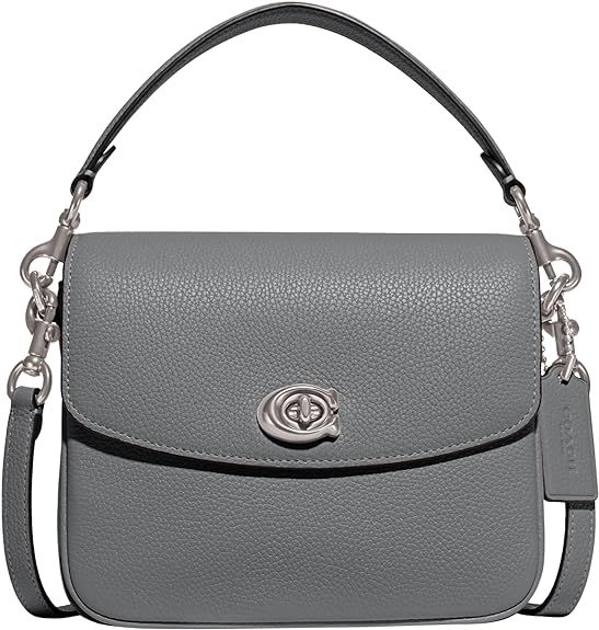 Coach Polished Pebbled Leather Cassie Crossbody 19, Grey Blue | Amazon (US)