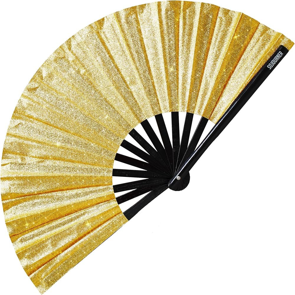 SoJourner Bags Rave Fan - Large Folding Fan - Clack Fan Hand Fan for Raves, Halloween, Burlesque,... | Amazon (US)