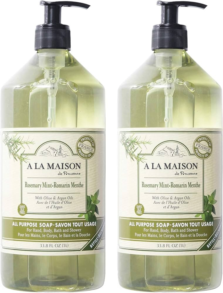 A LA MAISON French Liquid Hand Soap, Rosemary Mint - Natural Hand Wash Made with Essential Oils -... | Amazon (US)