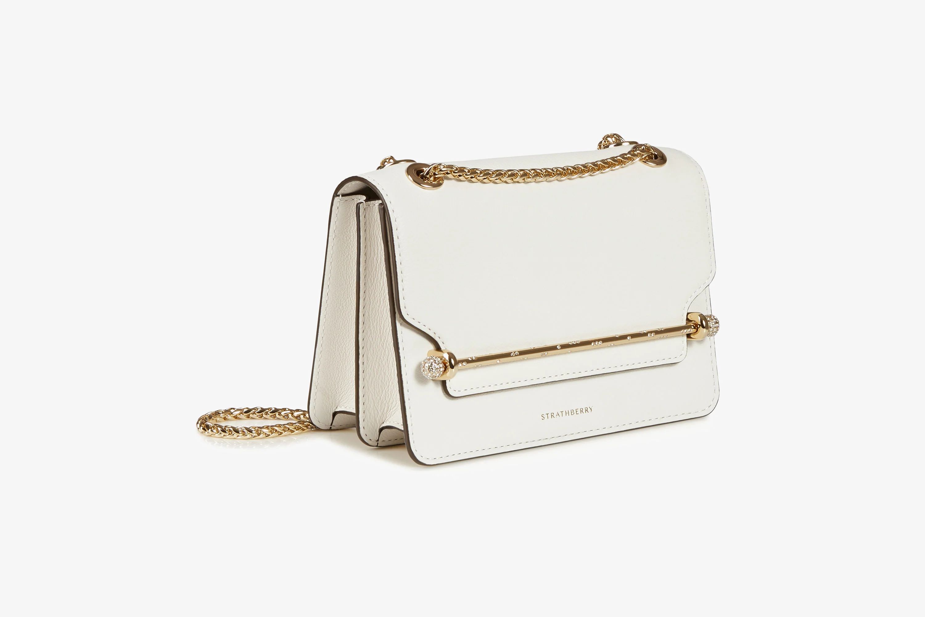 Strathberry - East/West Mini - Crossbody Leather Mini Handbag - Cream | Strathberry | Strathberry