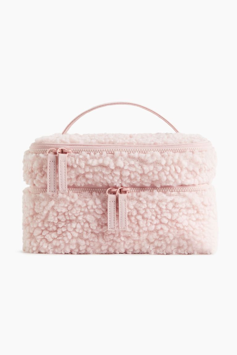 Two-tier Fleece Toiletry Bag - Dusty pink - Beauty all | H&M US | H&M (US + CA)