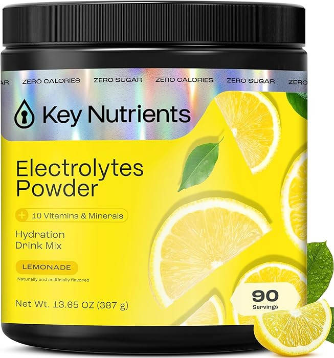 KEY NUTRIENTS Multivitamin Electrolytes Powder No Sugar - Refreshing Lemonade Electrolyte Powder ... | Amazon (US)