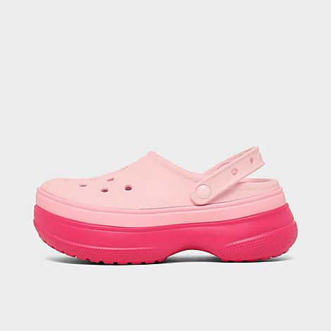 Crocs Women's Stacked Classic Platform Clog Shoes in Dragon Fruit Size: 11.0 | Finish Line (US)