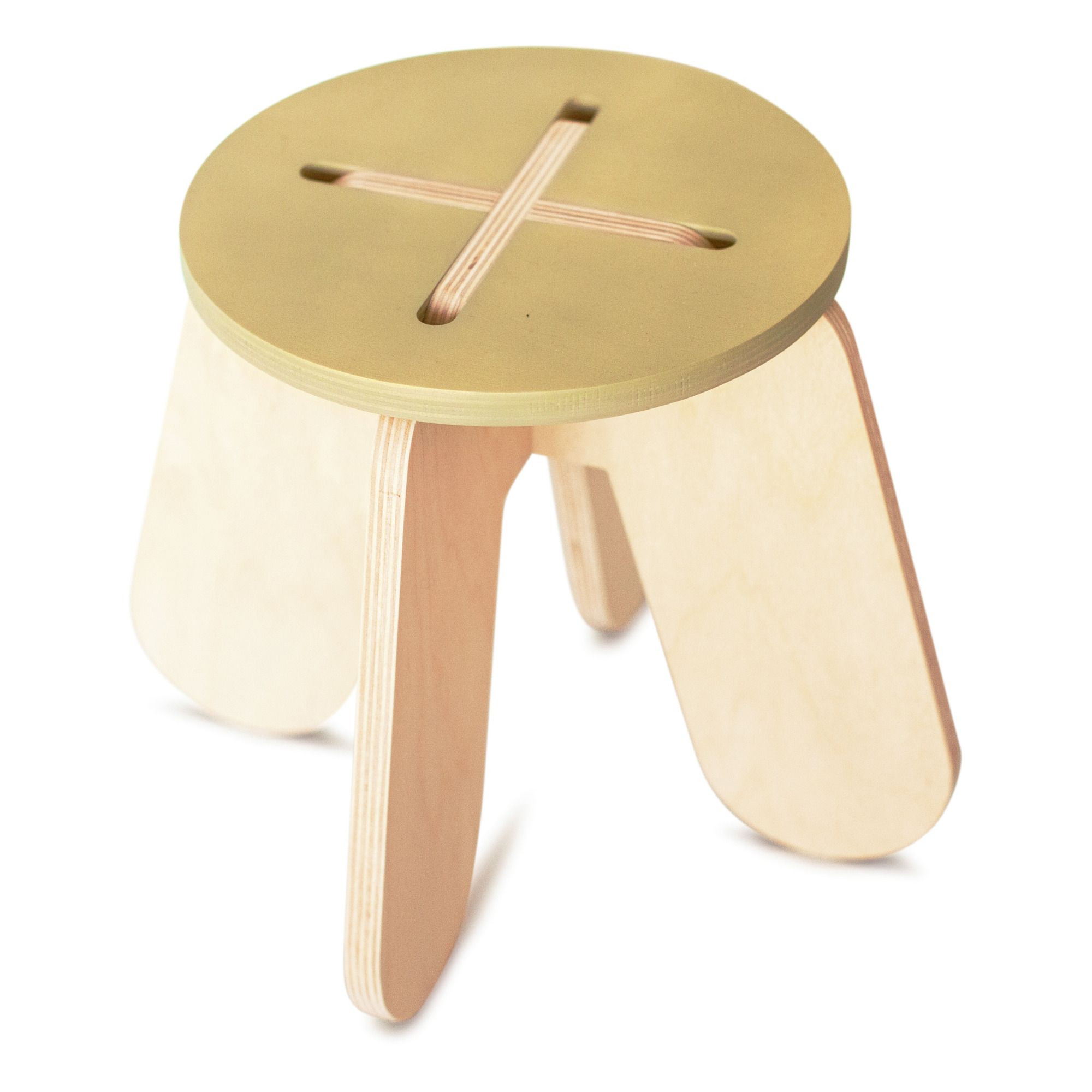 Babai Toys - Kids Wooden Foot Stool - Khaki | Smallable | Smallable