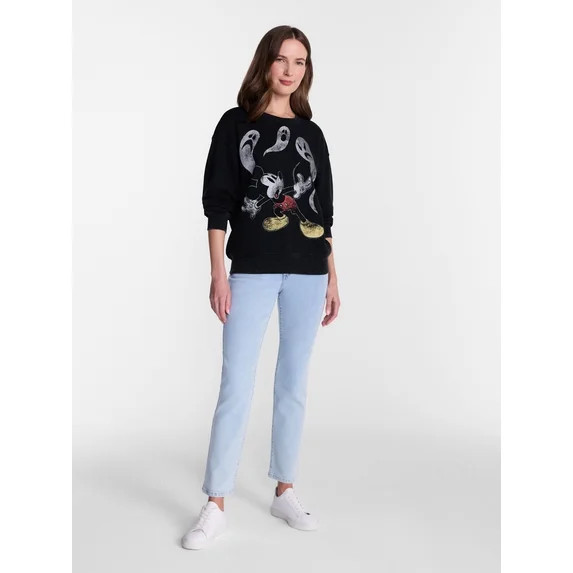 Disney Mickey Mouse Women's Halloween Sweatshirt, Sizes XXS-XXL | Walmart (US)