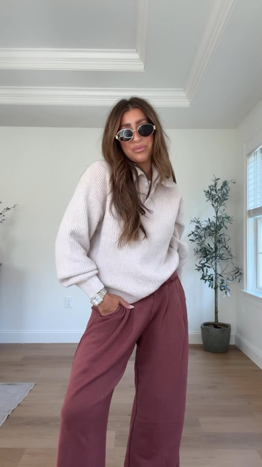 Easy elevated casual comfy fall outfit. Smalls. Best trouser pants! I have in so many colors + sweater is now ON SALE! 

#LTKSeasonal #LTKFindsUnder100 #LTKStyleTip