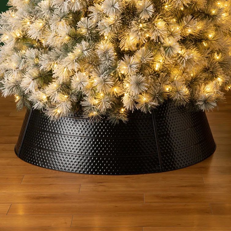 Christmas Hammered Metal Tree Collar | Wayfair North America