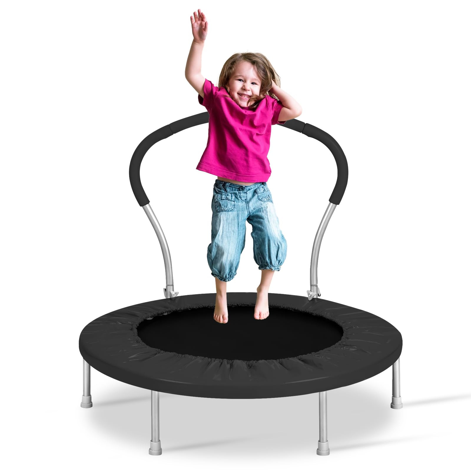 Lyromix Mini Trampoline for Kids, Indoor Toddler Trampoline with Handle, Child Small Rebounder Tr... | Amazon (US)