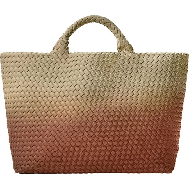 NAGHEDI | Women's St. Barths Large Handwoven Tote Dip Dyed, Java - OS (Red, One Size) | Maisonette | Maisonette