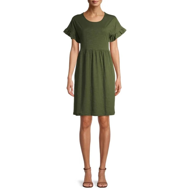 Time and Tru Women's Knit Babydoll Dress | Walmart (US)