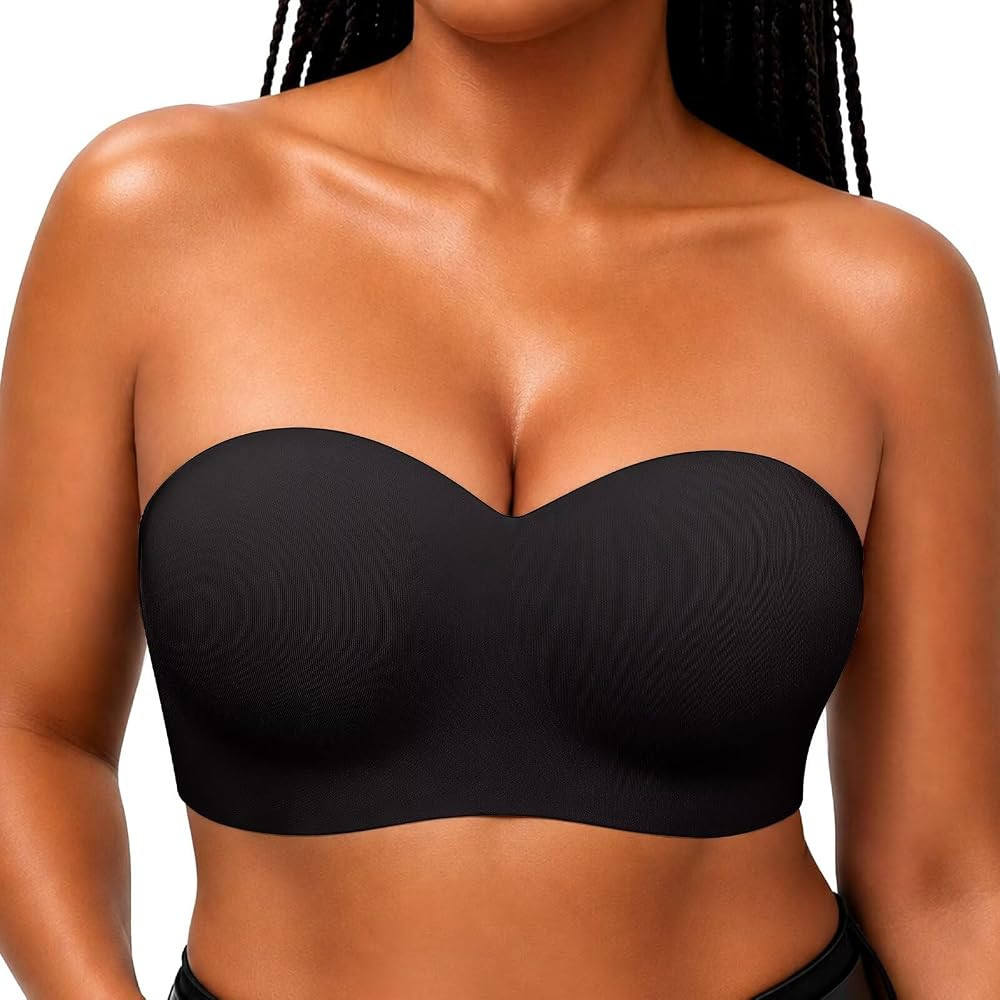 Vertvie Strapless Bra for Large Breasts No Show Push Up | Amazon (US)