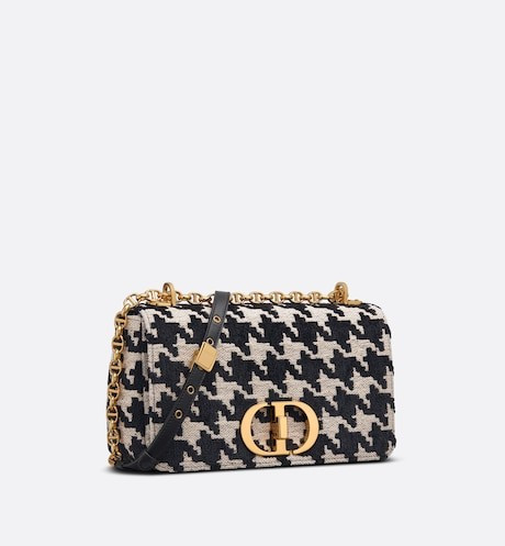 Medium Dior Caro Bag Black Macro-Houndstooth Technical Canvas | DIOR | Dior Beauty (US)