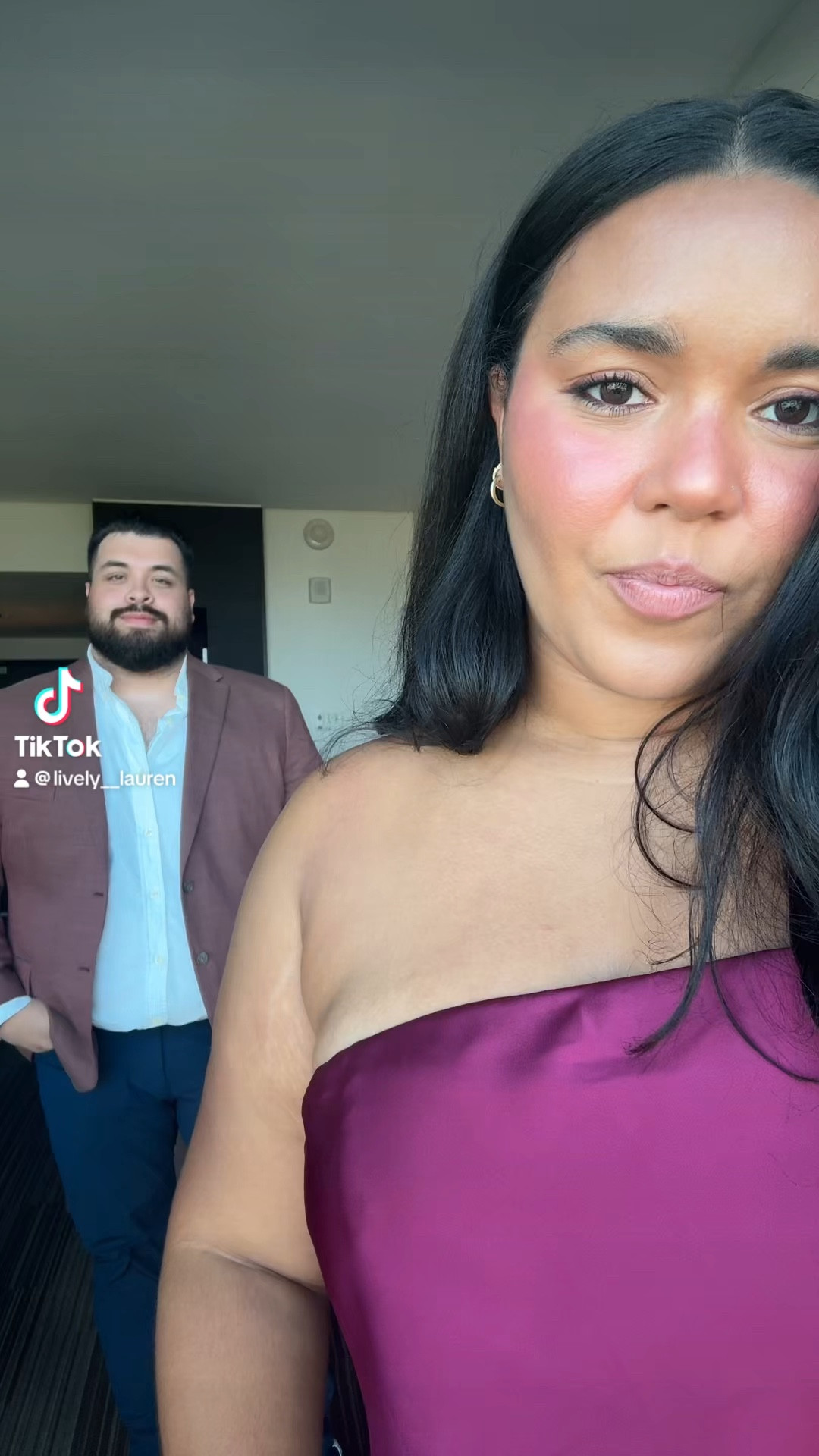 all dressed up 🎀 in this gorgeous berry colored fall wedding guest dress! 

#LTKWedding #LTKFindsUnder100