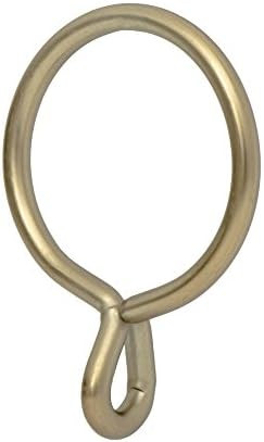 Ivilon Drapery Eyelet Curtain Rings - 1.7" Ring for Curtain Hook Pins, Set of 14 - Warm Gold | Amazon (US)
