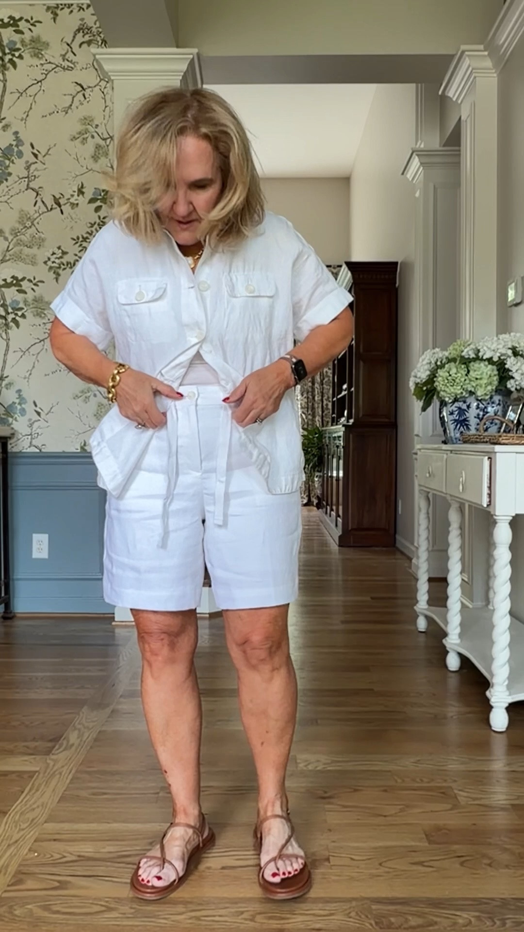All white moment! This linen jacket can double as a top. Size medium 
Linen shirts lined sized 8 petite 
Travel. Vacation outfit summer style

#LTKOver40 #LTKSaleAlert #LTKTravel