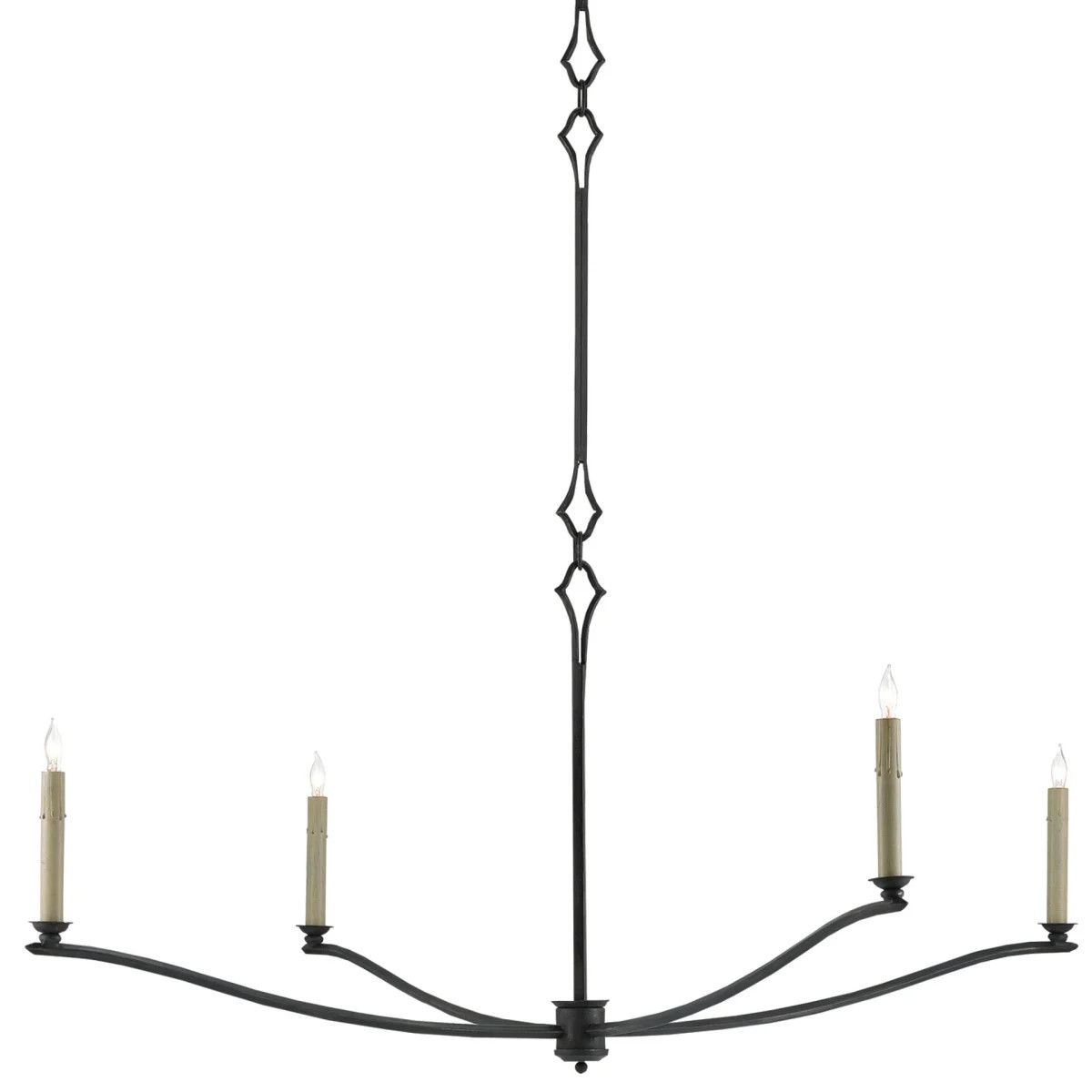 Knole 4 Light 49" Wide Wrought Iron Chandelier | Build.com, Inc.