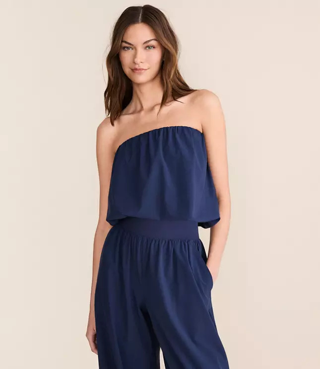 Lou & Grey Wanderweave Strapless Bubble Top | LOFT
