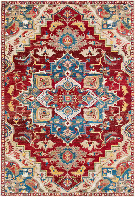 Dark Red CRT-2302 Crafty Area Rug | Rugs USA