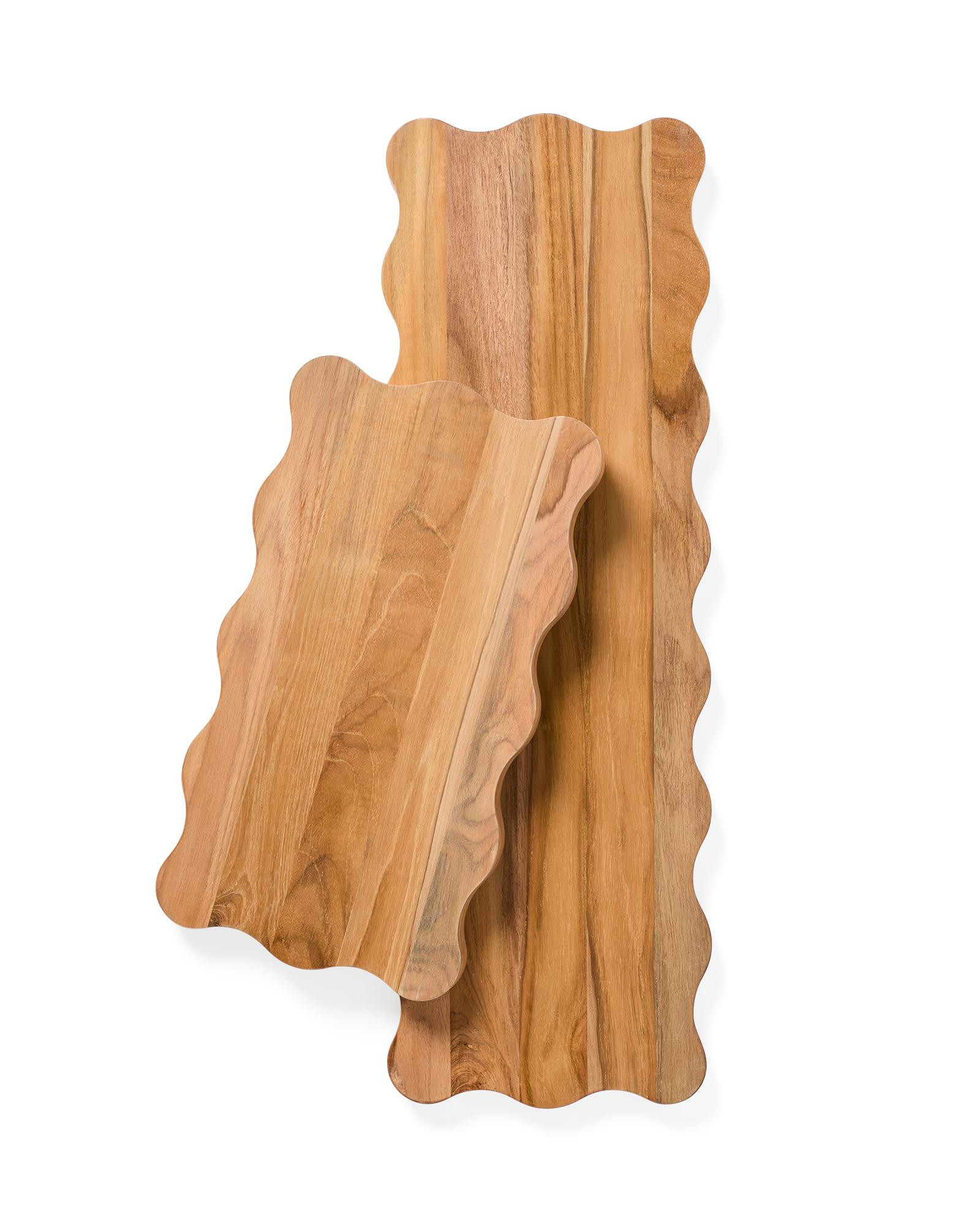 Teak Wave Edge Serving Board | Serena and Lily
