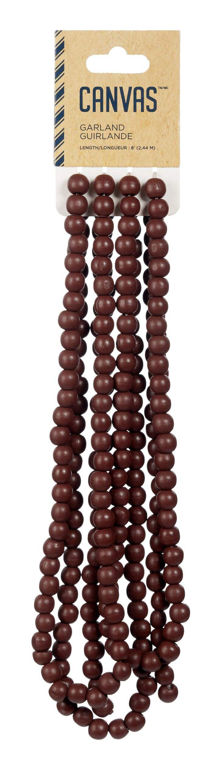 CANVAS Winter Garden Beaded Walnut Garland Decoration, Brown, 8-ft | Canadian Tire