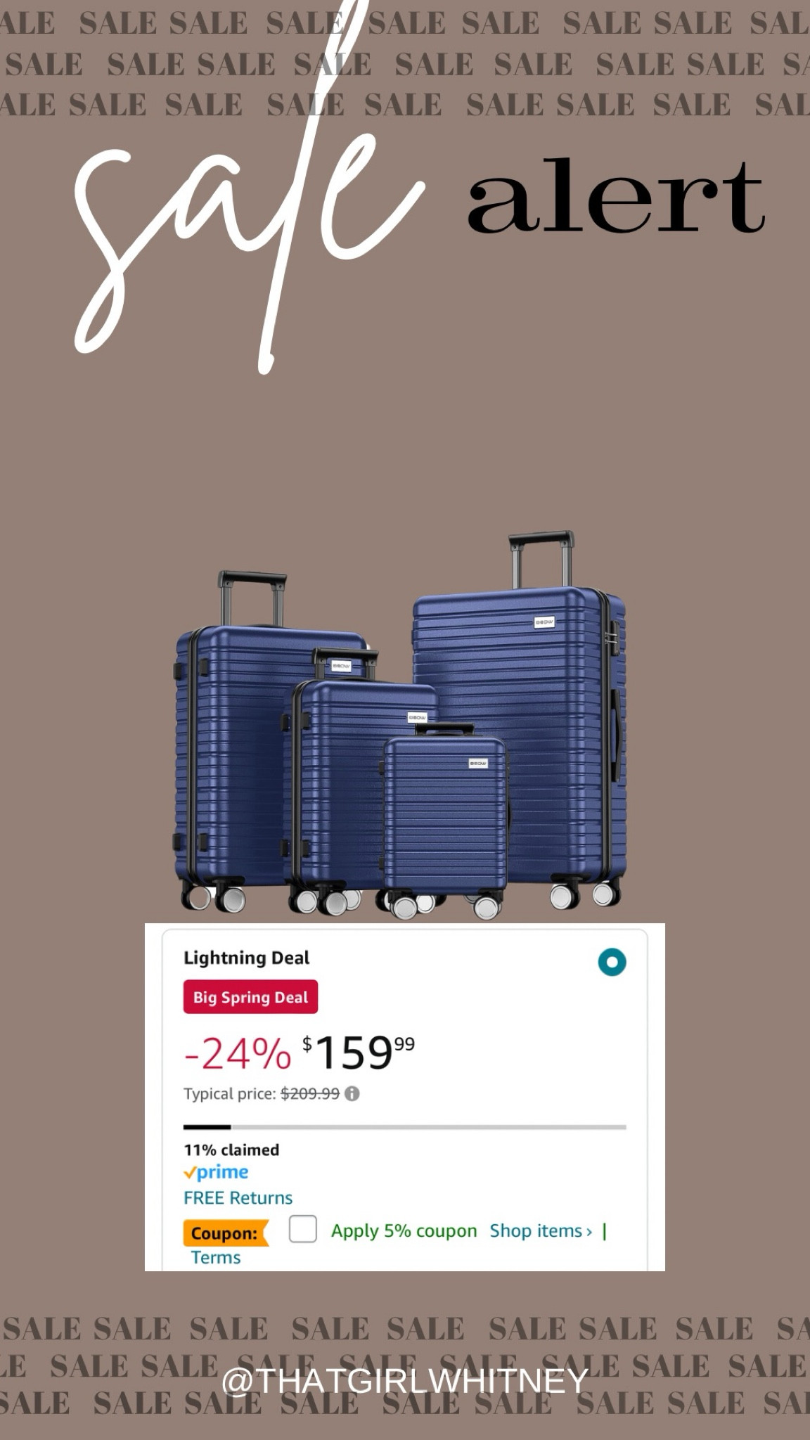 This is an exceptional sale alert on this luggage set from Amazon. This is the one we have and we’ve done some traveling with it and it’s going strong!

#LTKsalealert #LTKtravel #LTKhome