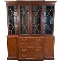 Nvin0348 Vintage Henkel Harris Two Piece Breakfront | Etsy (US)