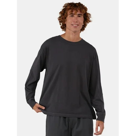 No Boundaries Oversized Tee with Long Sleeves Men s and Big Men s | Walmart (US)