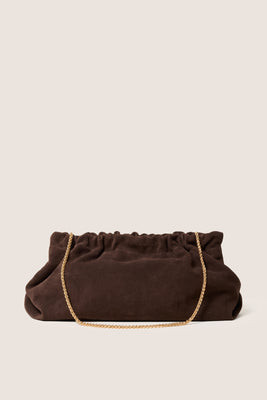 EVEREVE Women's Whitney Suede Clutch Bag, Chocolate Brown | Evereve