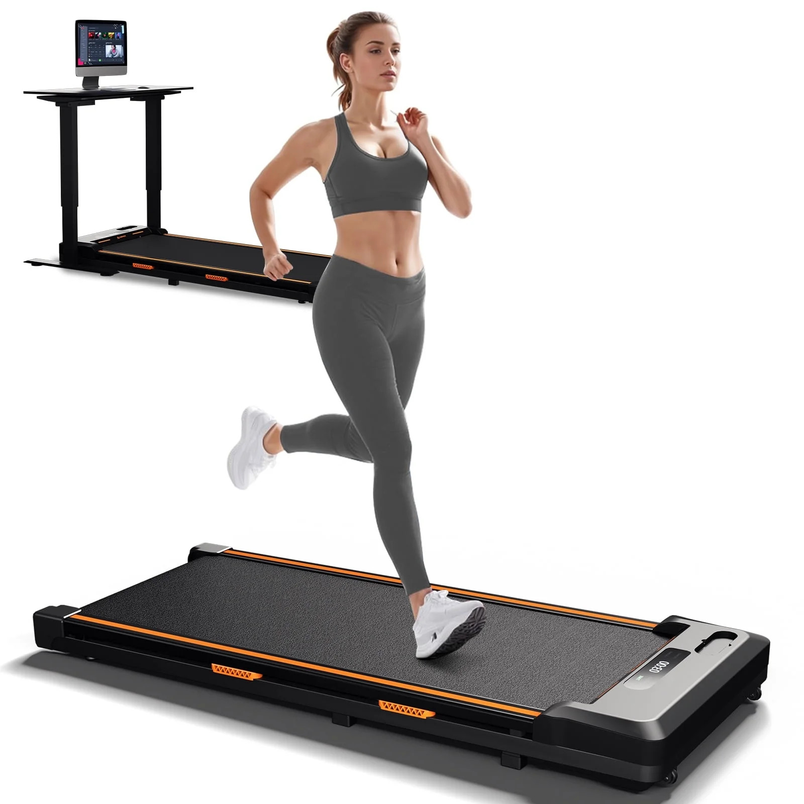 2.5Hp Walking Pad, Walking Area 2 in 1 Under Desk Treadmill,300lb Walking Treadmill with Remote C... | Walmart (US)