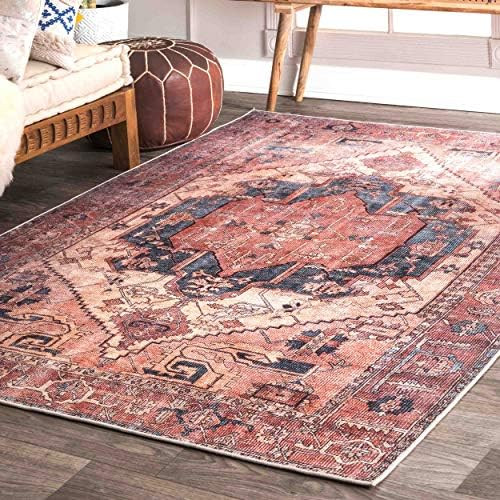 nuLOOM Leslie Persian Area Rug, 4' x 6', Peach | Amazon (US)