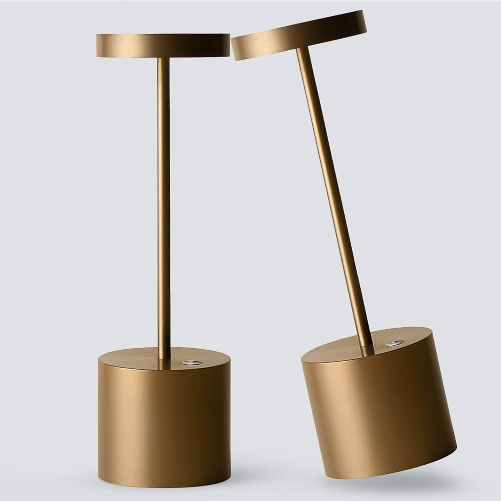 2Pack Cordless Table Lamp, Rechargeable LED Battery 5000mAh Metal USB Portable Powered Desk Lamp,... | Amazon (US)