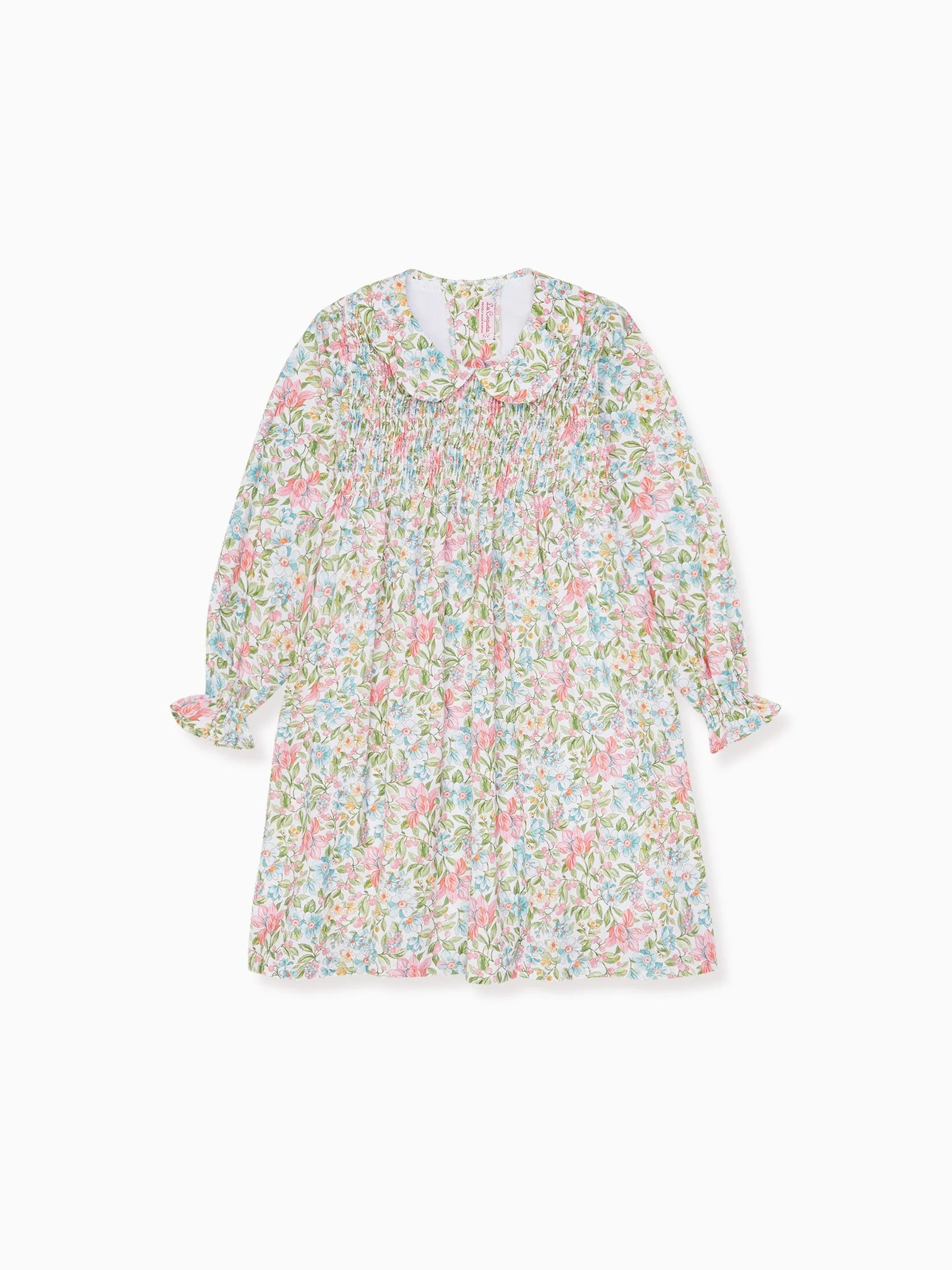 Multi Floral Cora Girl Smock Dress | La Coqueta (US)