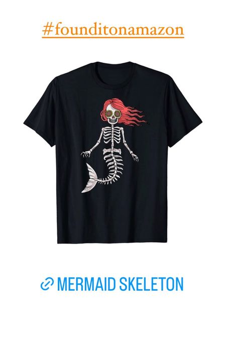 Amazon find, found it on Amazon, skeleton top, skeleton shirt, mermaid skeleton, Halloween shirt, Halloween sweatshirt, Halloween top, fall style, fall looks, fall outfits 

#LTKstyletip #LTKSeasonal #LTKunder50